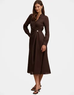 FRANCESCA LINEN SHIRT MIDI DRESS