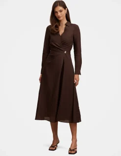 FRANCESCA LINEN SHIRT MIDI DRESS