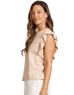 Francia Frill Cotton Sleeveless Tank Top
