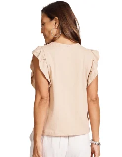Francia Frill Cotton Sleeveless Tank Top