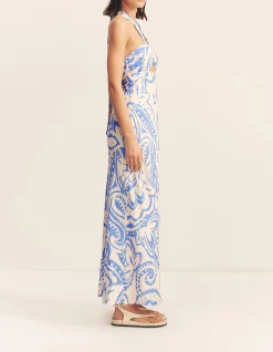 Francis Ruched Halter Maxi Dress