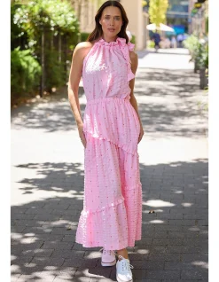 Frangipani Textured Tiered Maxi Skirt