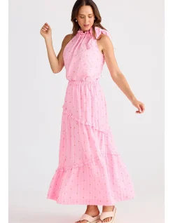 Frangipani Textured Tiered Maxi Skirt
