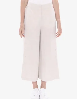 Frankie Wide Leg Linen Blend Cropped Pant