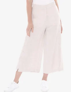 Frankie Wide Leg Linen Blend Cropped Pant