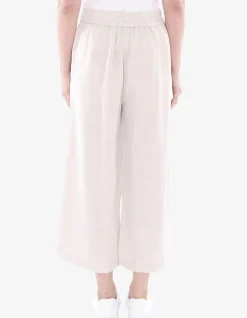 Frankie Wide Leg Linen Blend Cropped Pant