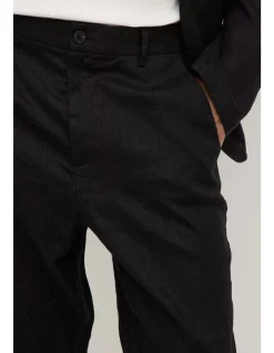 Fraser Linen Pants Black