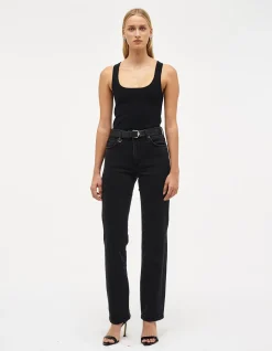 Freja Straight Mid Rise Full Length Jeans