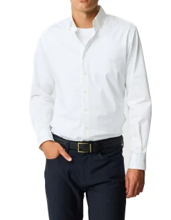 FRESHFORD LONG SLEEVE SPORTS FIT SHIRT - SNOW