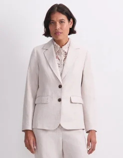 FREYA SHORT LINEN BLAZER