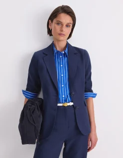 FREYA SHORT LINEN BLAZER