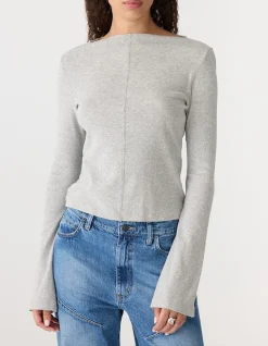 Front Seam Rib long sleeve T-Shirt