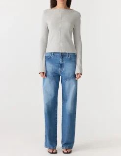 Front Seam Rib long sleeve T-Shirt