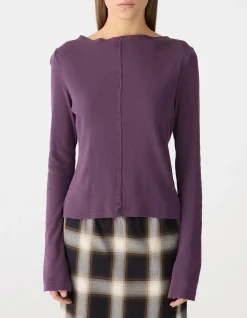 Front Seam Rib long sleeve T-Shirt