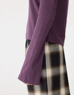 Front Seam Rib long sleeve T-Shirt