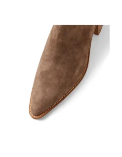Fuego Suede Block Heel Ankle Boots