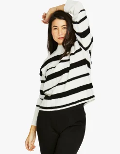 Fun Stripe Ribbed Knit Pullover Jumper