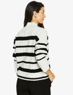 Fun Stripe Ribbed Knit Pullover Jumper