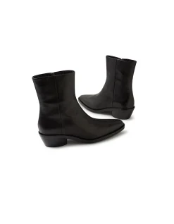 Fyona Chisel Toe Leather Ankle Boots
