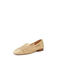 Gabriela Woven Raffia Flat Loafers