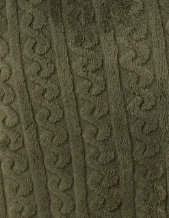 GABRIELLA PLUSH CABLE KNIT LONG ROBE
