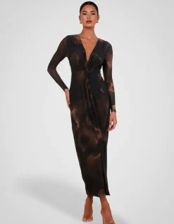 GABRIELLA V-NECK KNOT DRESS