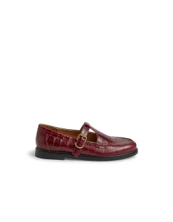 Gahla Croc Strap Mary Jane Loafers