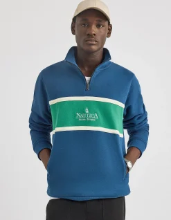 GARBO COTTON FRENCH TERRY QUARTER-ZIP SWEAT