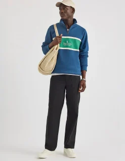 GARBO COTTON FRENCH TERRY QUARTER-ZIP SWEAT
