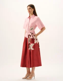 Garcia Liliana Print Ankle Grazer Shirt Dress