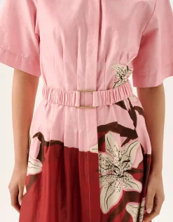 Garcia Liliana Print Ankle Grazer Shirt Dress