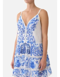 GATHER WAIST SHORT DRESS