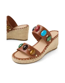 Geeva Jewel Embellished Wedge Sandals