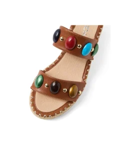 Geeva Jewel Embellished Wedge Sandals