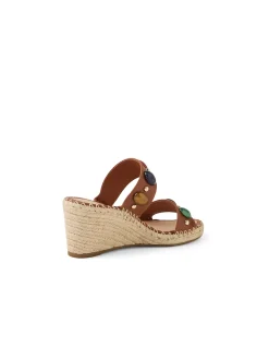 Geeva Jewel Embellished Wedge Sandals