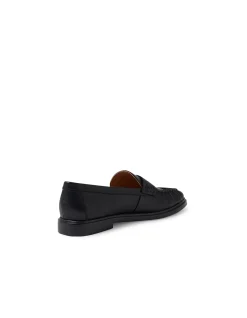 Gemia Penny Strap Leather Loafers Black