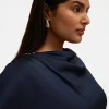 GENEVIEVE CURVE SATIN DRAPE MAXI DRESS