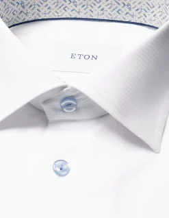 GEOMETRIC SLIM FIT EFFECT SIGNATURE TWILL SHIRT