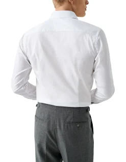 GEOMETRIC SLIM FIT EFFECT SIGNATURE TWILL SHIRT