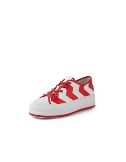 Geony Chevron Platform Leather Trainers