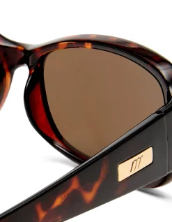 GIGGLEMUG TORT RECTANGLE BROWN MONO SUNGLASSES