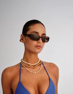 GIGGLEMUG TORT RECTANGLE BROWN MONO SUNGLASSES