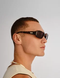 GIGGLEMUG TORT RECTANGLE BROWN MONO SUNGLASSES