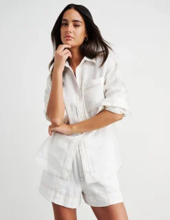 GIGI LINEN RELAXED LONG SLEEVE SHIRT