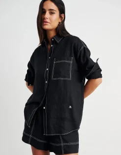 GIGI LINEN RELAXED LONG SLEEVE SHIRT