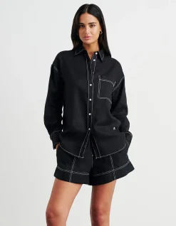GIGI LINEN RELAXED LONG SLEEVE SHIRT