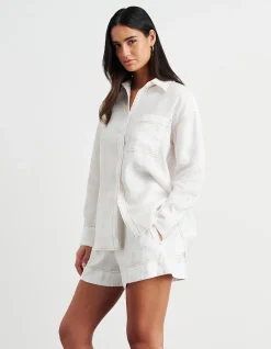 GIGI LINEN RELAXED LONG SLEEVE SHIRT