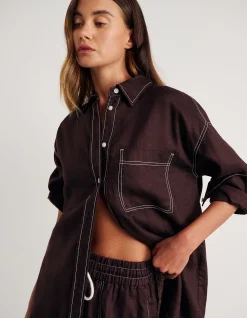 GIGI LINEN RELAXED LONG SLEEVE SHIRT