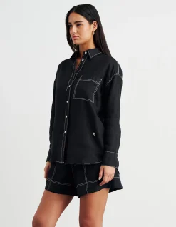 GIGI LINEN RELAXED LONG SLEEVE SHIRT