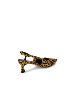 Gild Leopard Cut Out Slingback Heels